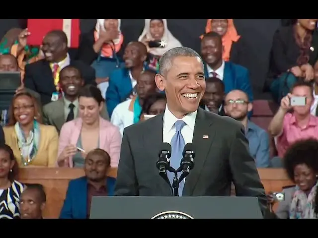 スピーチの際にSM57を使用するバラク・オバマ大統領